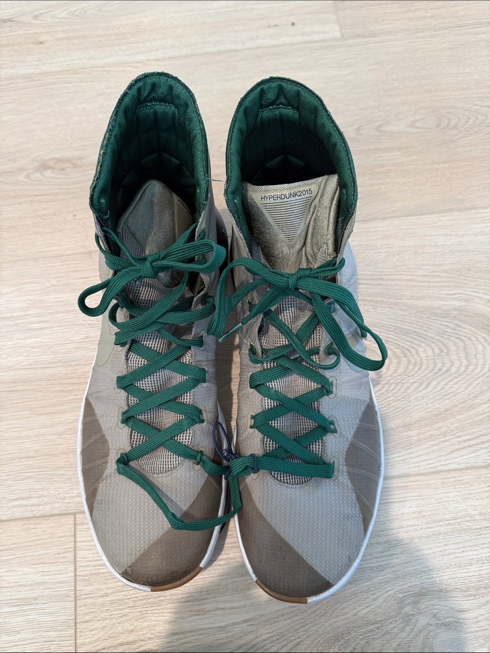 Nike Hyperdunk Men’s High-Top Sneakers in Olive and Dark Green 12